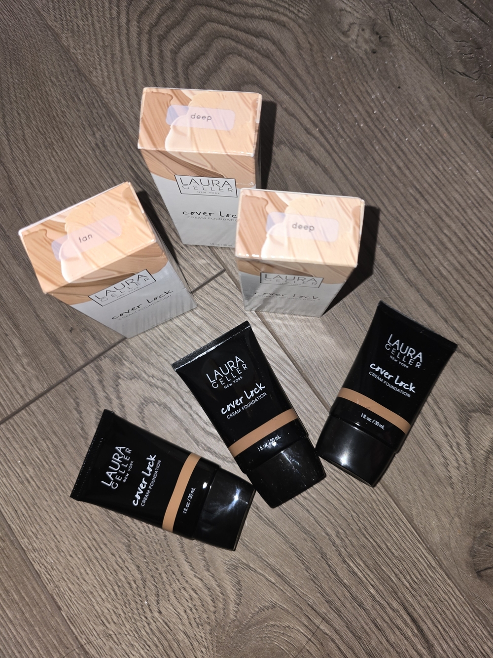 Laura Geller Cover Lock Cream Foundation Trio - Deep Shade